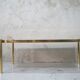 Ensemble de 3 tables basses en laiton minimalistes italiennes, années 1970