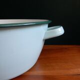 Enamelled metal basin from the 50s mint green