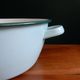 Enamelled metal basin from the 50s mint green