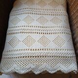 Antique crochet bedspread