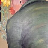 Contemporary figurative painting – Woman at the mirror – Linen canvas – 73×60