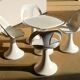 4 chairs and 1 Space Age table from the 1960s.