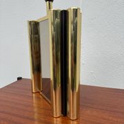 Lampe miroir fumé laiton années 70