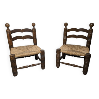 Pair of fireplace chairs Dudouyt style