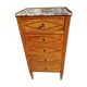 Louis XVI style ragpicker in marquetry and marble