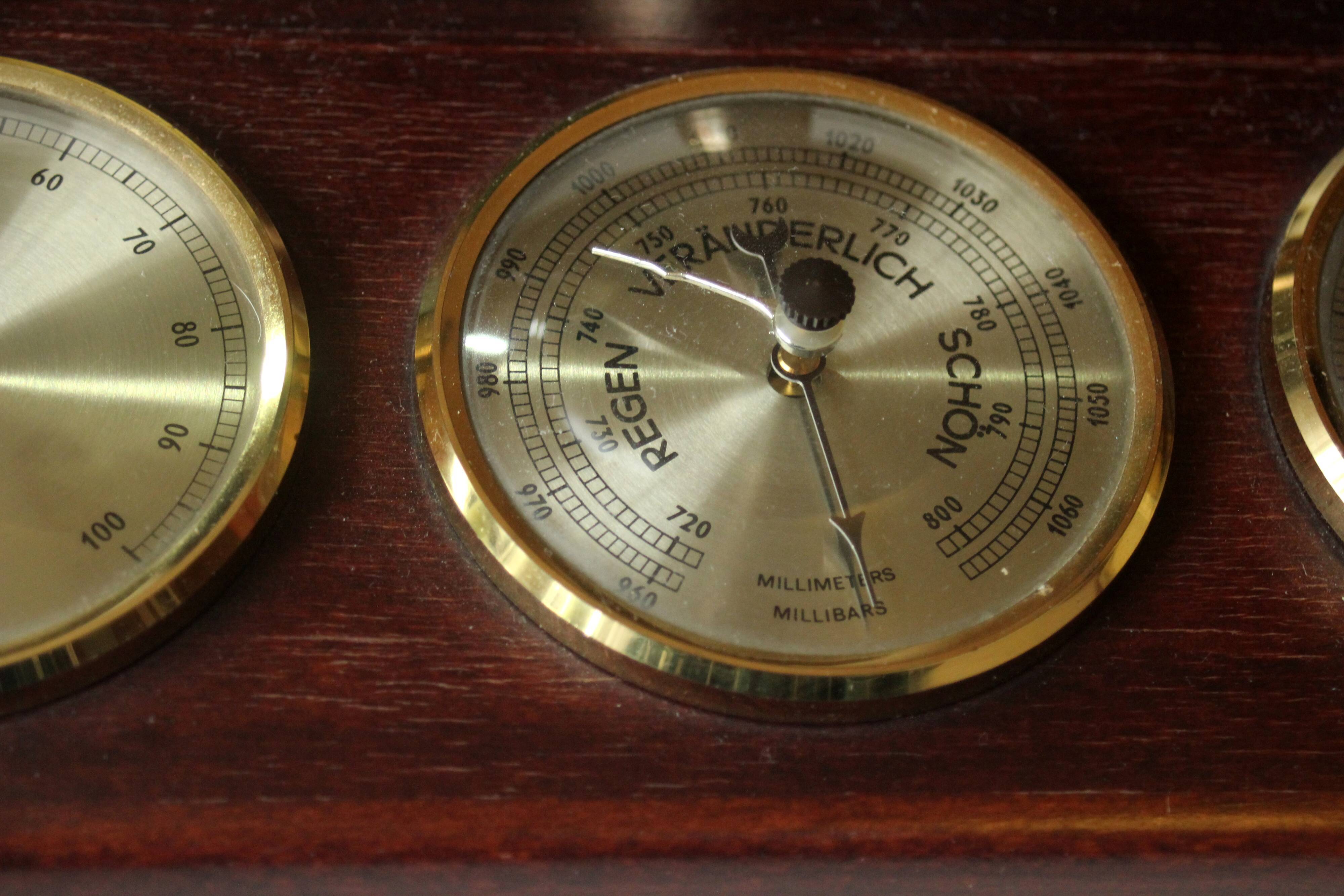 1980s danish illuminated globe (Scan-Globe) on a wooden foot with weather station