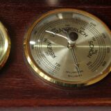 1980s danish illuminated globe (Scan-Globe) on a wooden foot with weather station