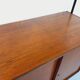 Vintage Italian modular shelving unit in teak and metal from the 1970s