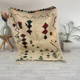 Handmade wool Berber rug 147 x 122 CM