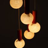 1970s Cascade Chandelier with Plastic Shades, Czechoslovakia