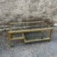 2-level coffee table Roche Bobois Hollywood Regency style brass and glass 70s