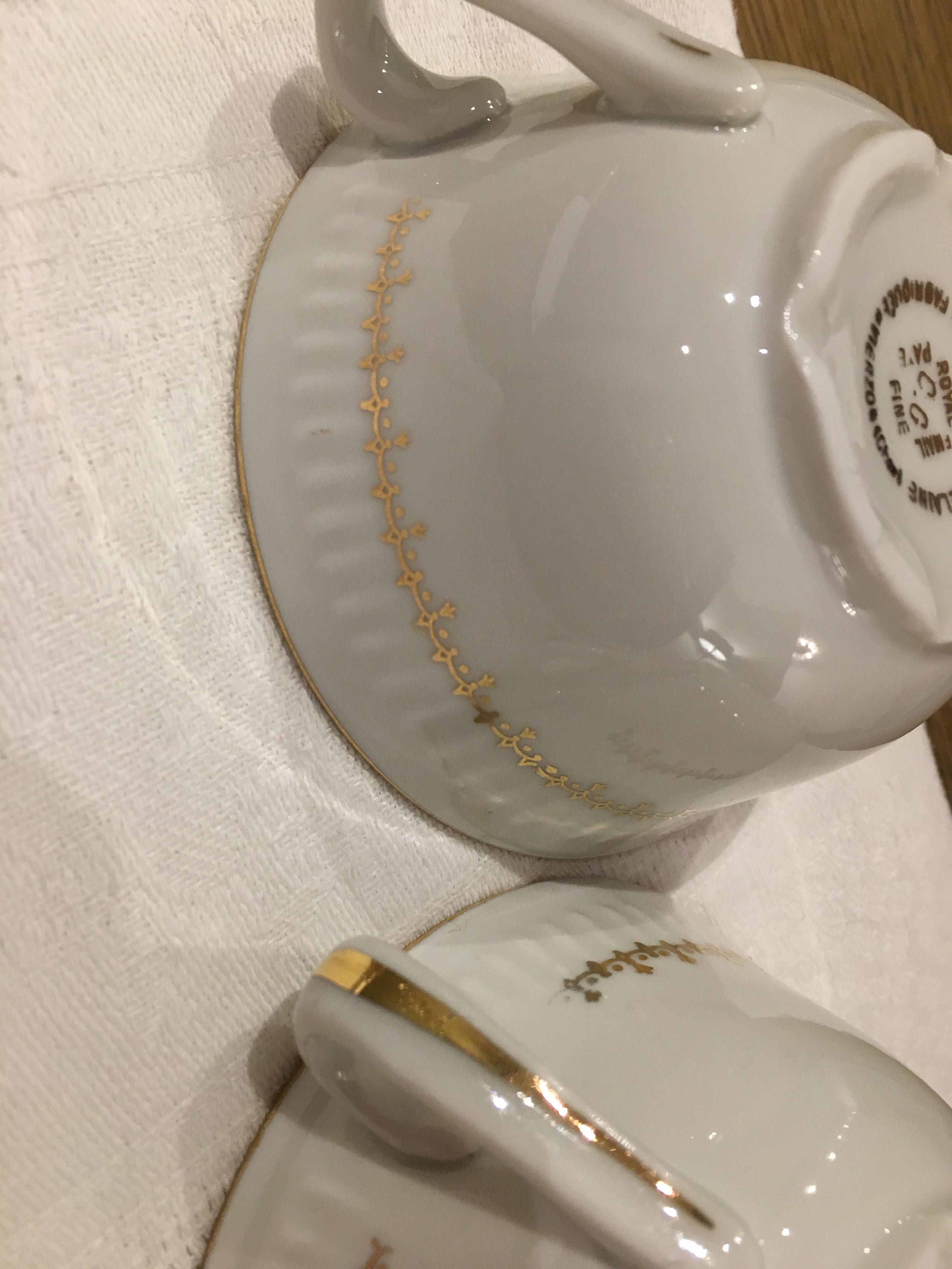 Limoges fine porcelain vintage coffee cups