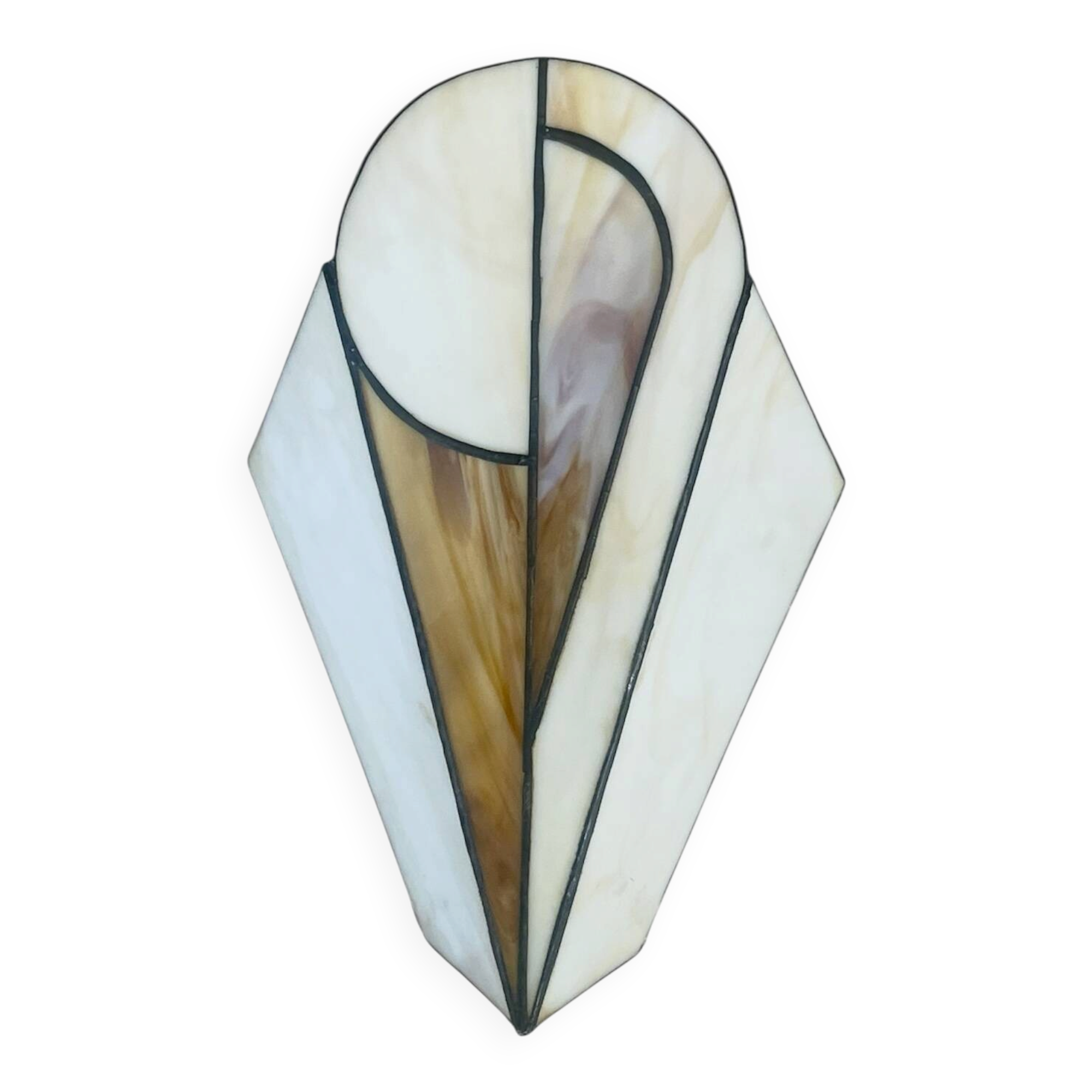 Stained glass wall lamp, Tiffany style, Art Deco design.