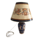 Grande lampe à poser faïence de Gien abat-jour d'origine - Renaissance