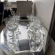 8 cut crystal aperitif glasses from Lorraine