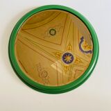 1960s vintage green wall mirror