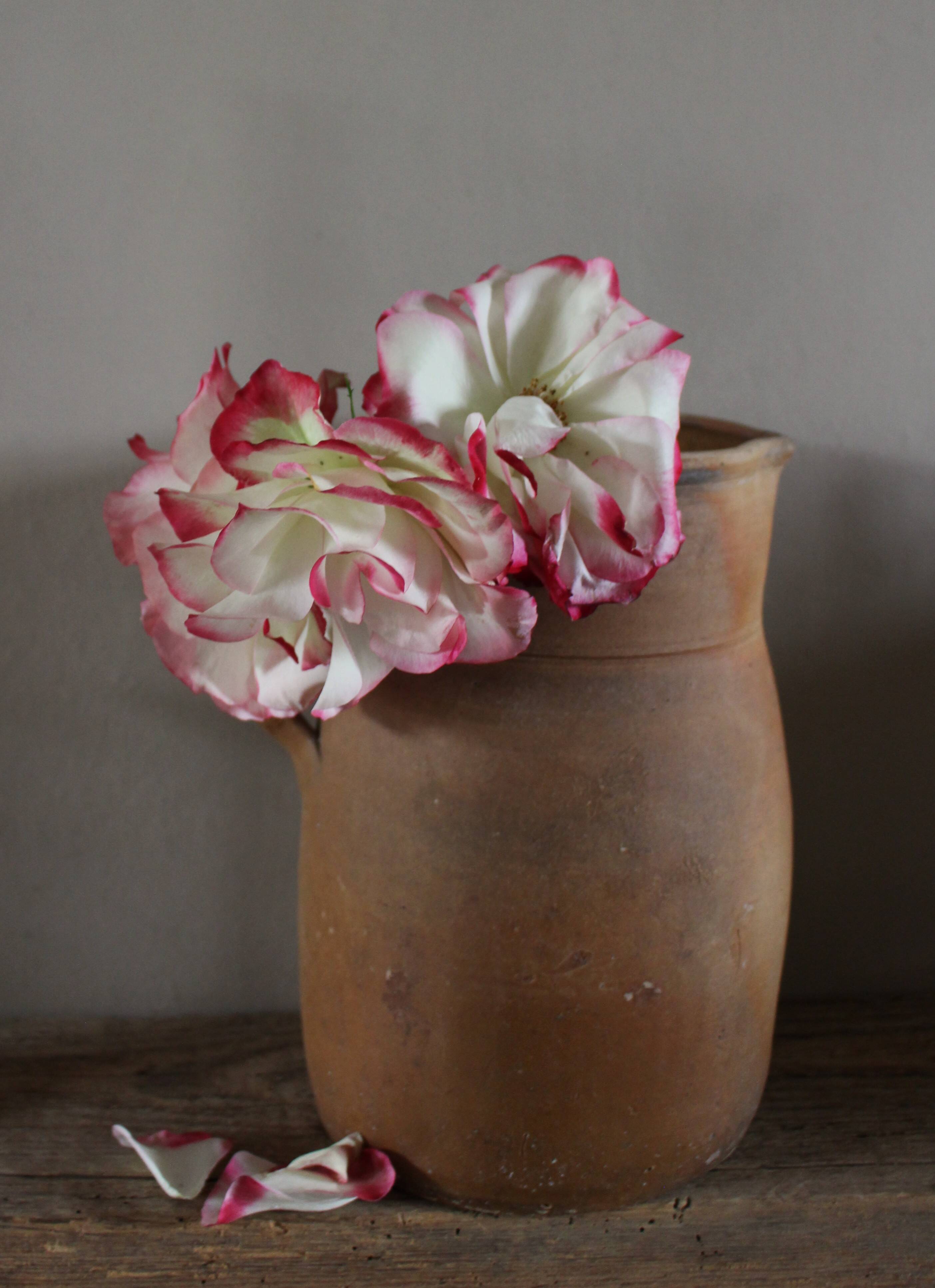 Vintage artisanal terracotta jug