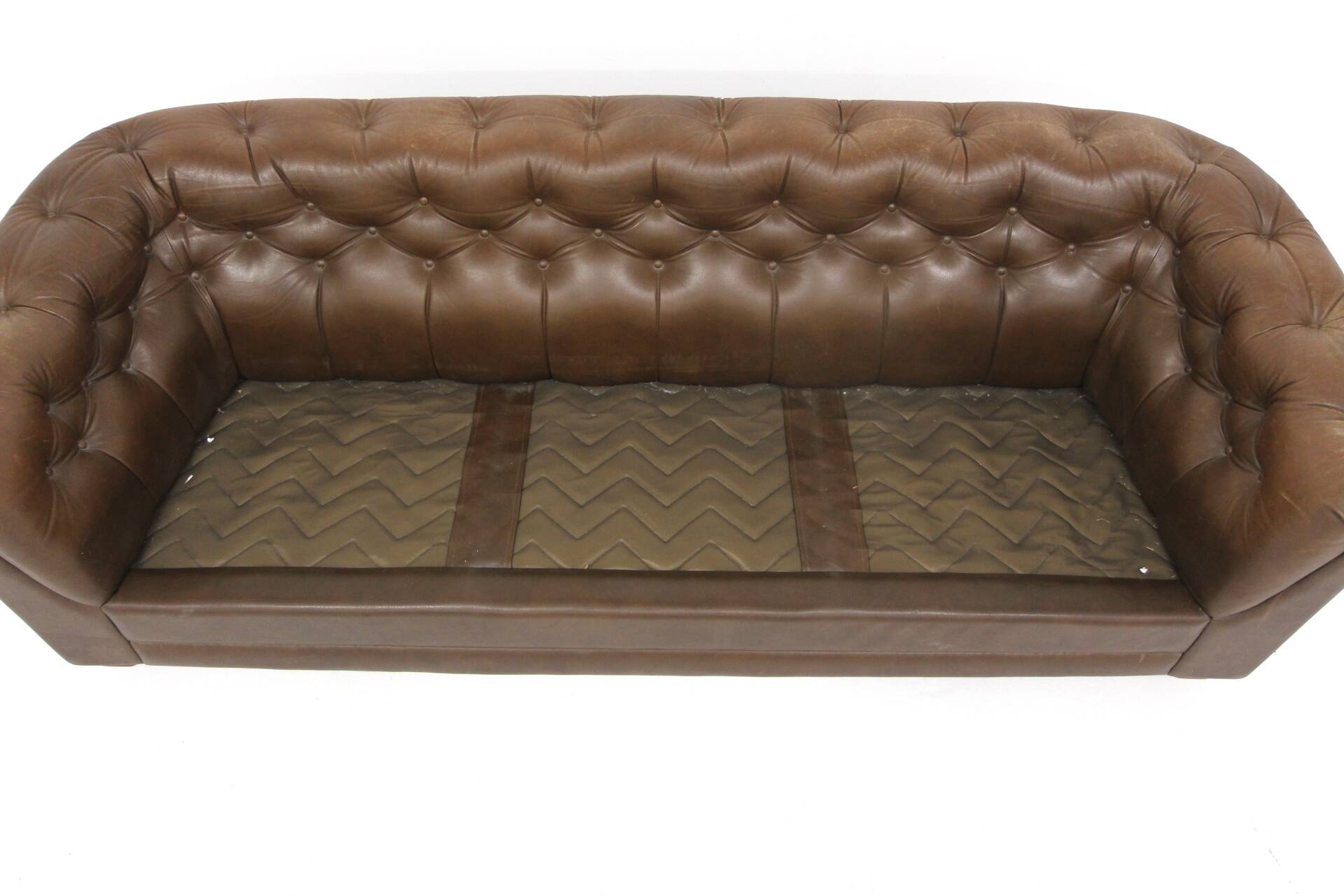 Vintage "Chesterfield" leather sofa, Sweden, 1970s