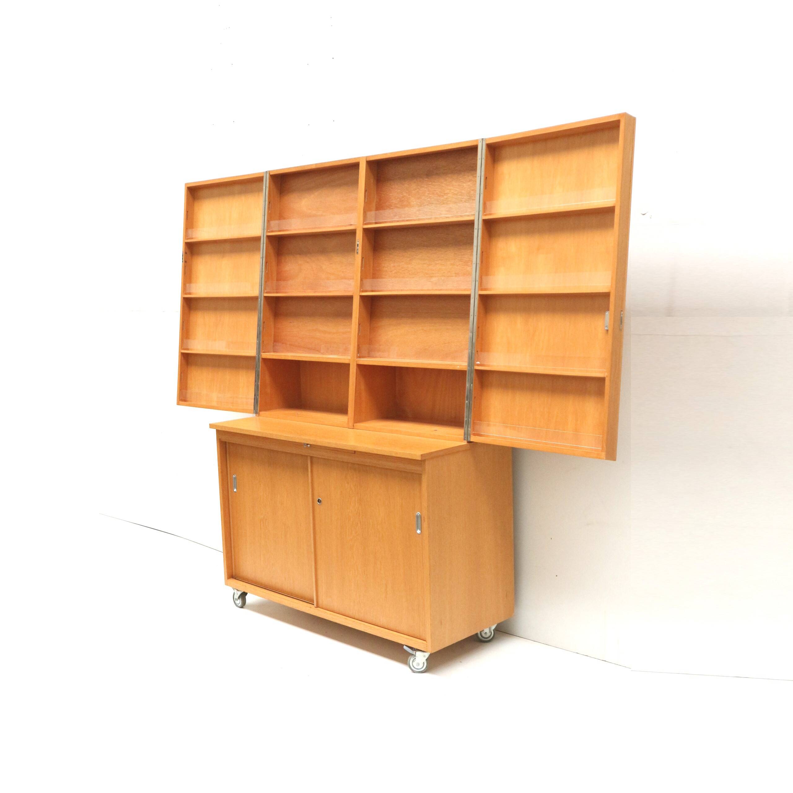 Unique vintage cupboard / sideboard / bookcase made in the 1970s