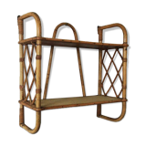 Rattan wall shelf