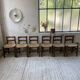 6 straw and oak chairs, mountain furniture