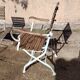Old vintage wrought iron art nouveau garden furniture