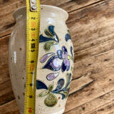 Signed enamel slip vase
