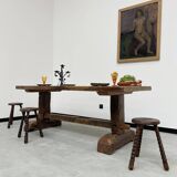 Monastery farm table in oak 1900