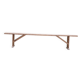 Large Wooden Bench Brittany 20th Century