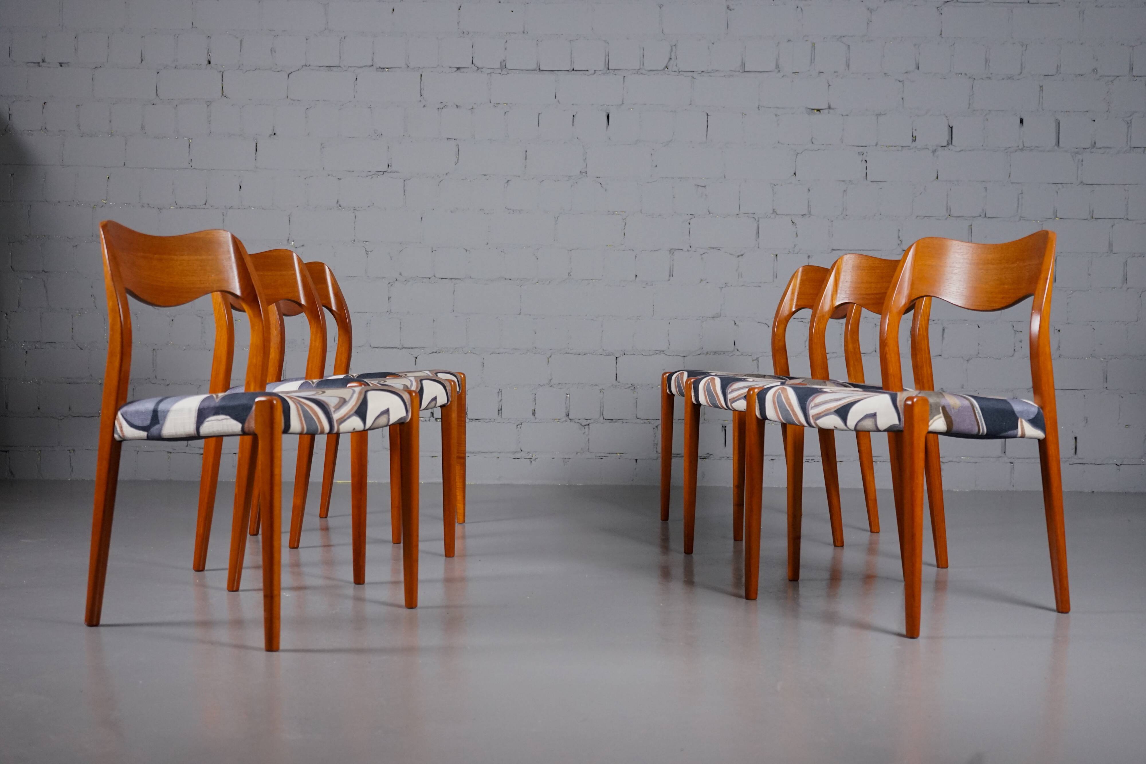 Teak chair model 71 by Niels Otto Möller for JL Möllers