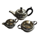Hj Linton 3 piece silver metal set