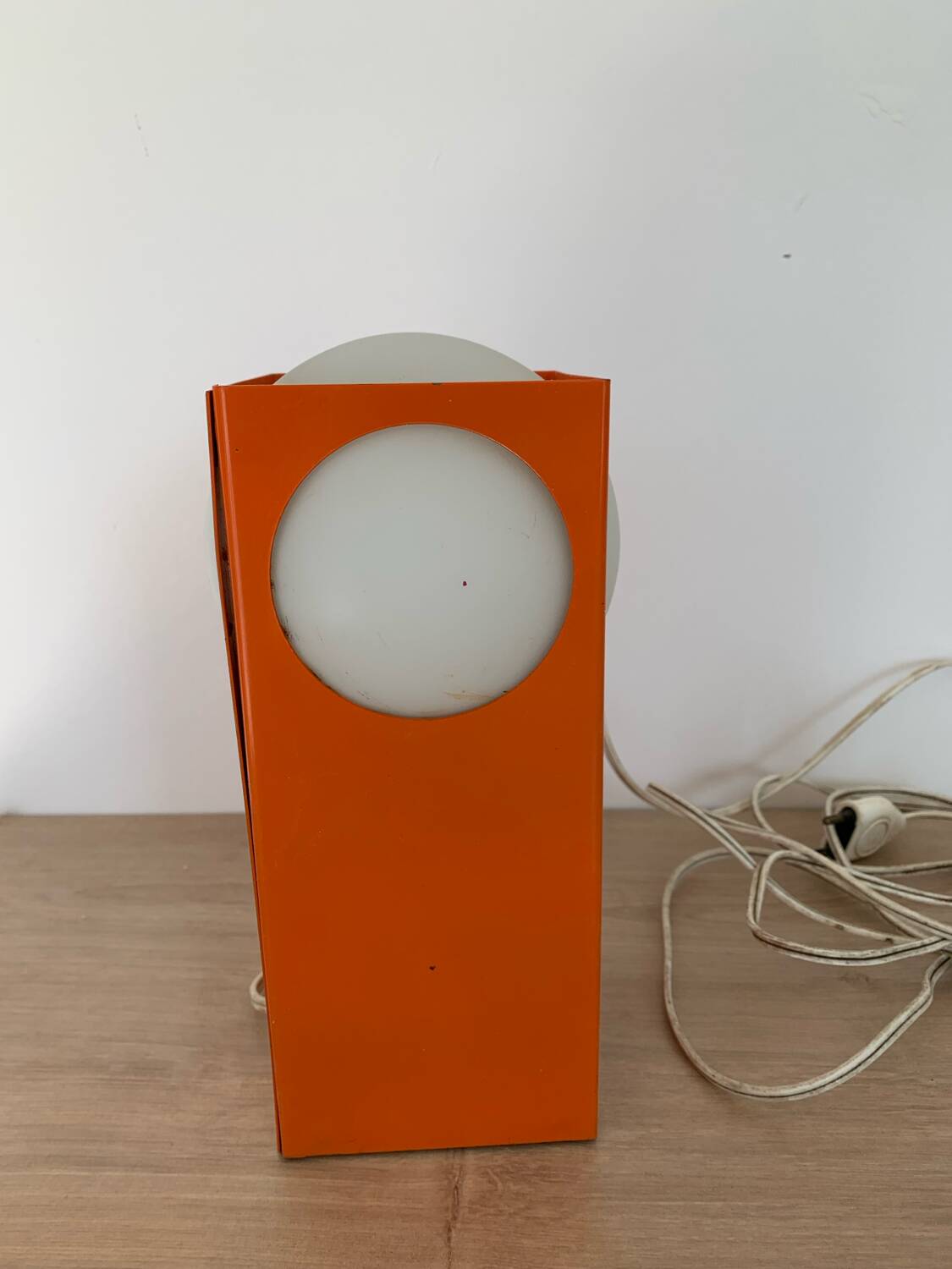 Orange Lamp Vintage Design Circa 1970 Space Age