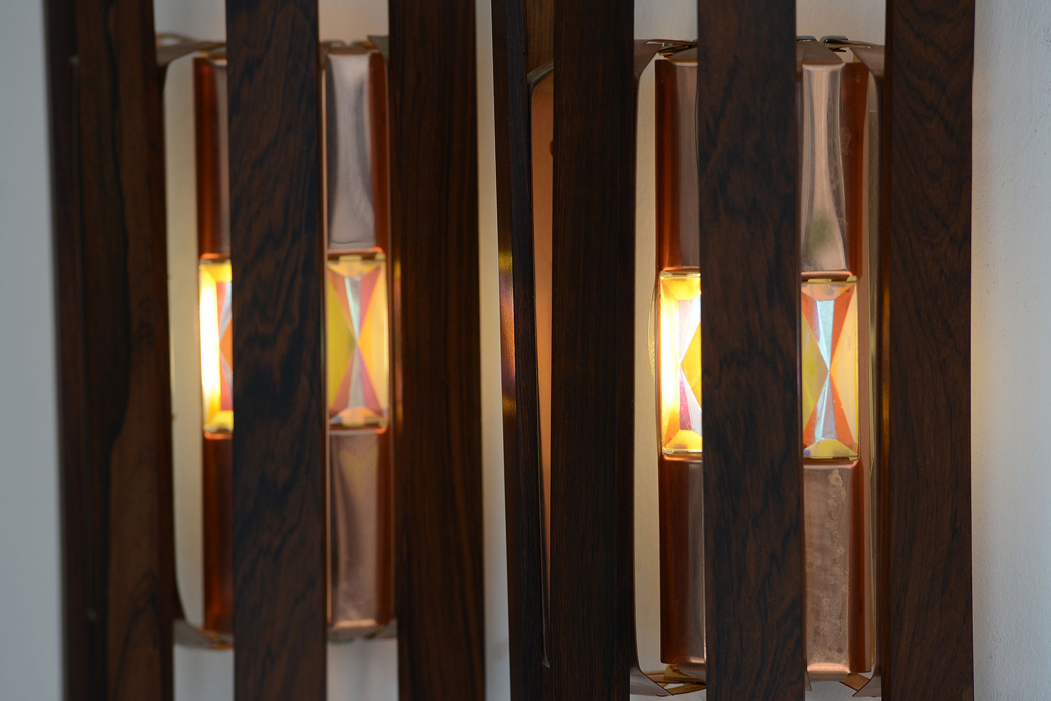 Pair of wall lights/sconces by Werner Schou for Coronell Elektro. Denmark 1960s