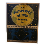 1920 poster "The prosperity of all depends on the goodwill of each" -