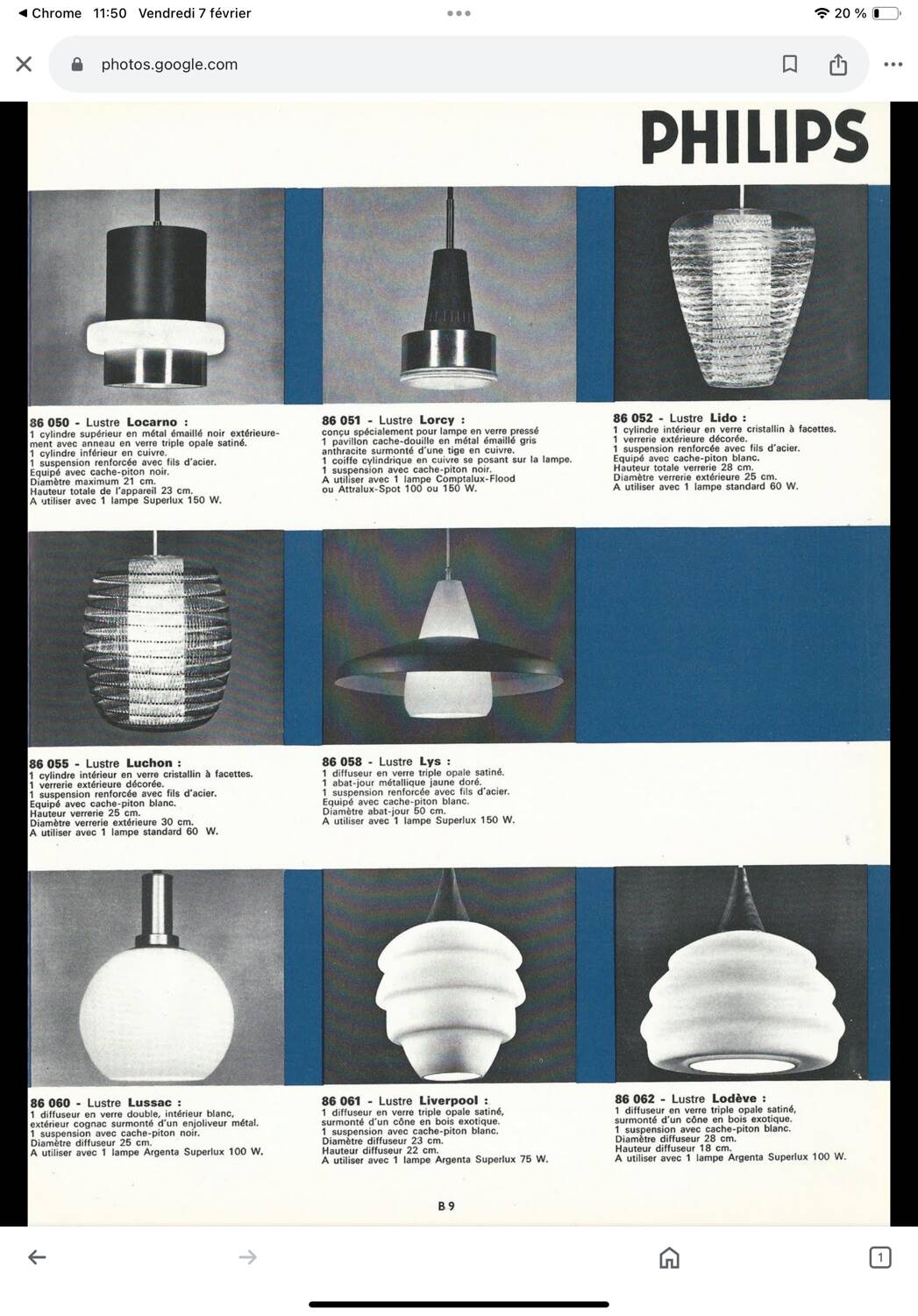 Scandinavian teak and opaline pendant light by Louis Kalff for Philips in 1968