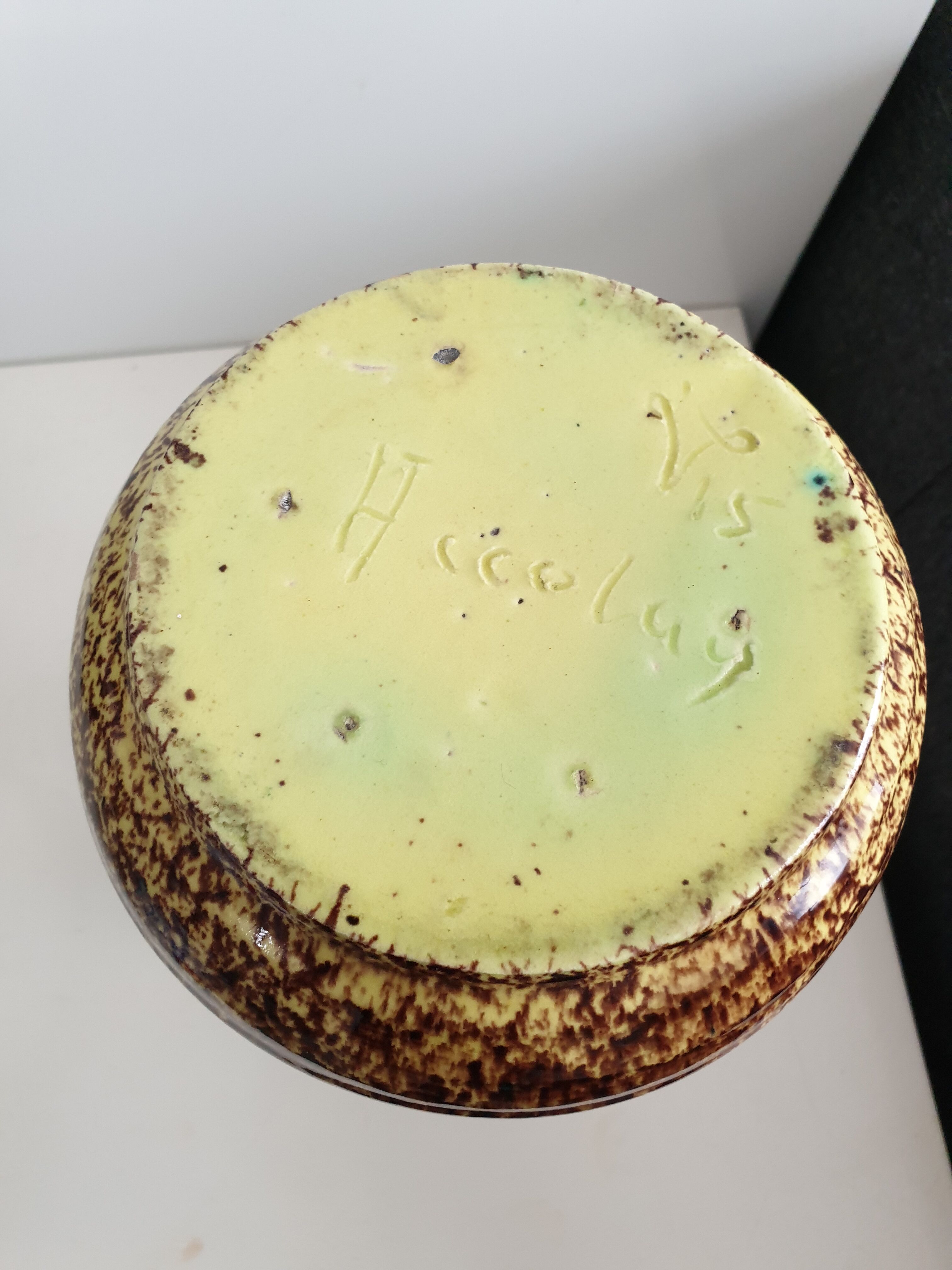 Ceramic vase signed Accolay