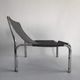 Armchair in chromed metal tubes and canvas from the years 70