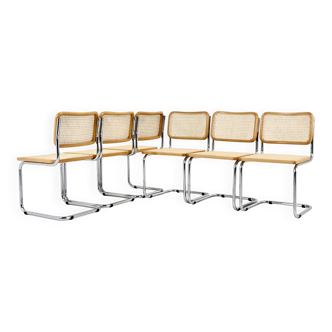 Set of 6 Dining Chairs Style B32 by Marcel Breuer
