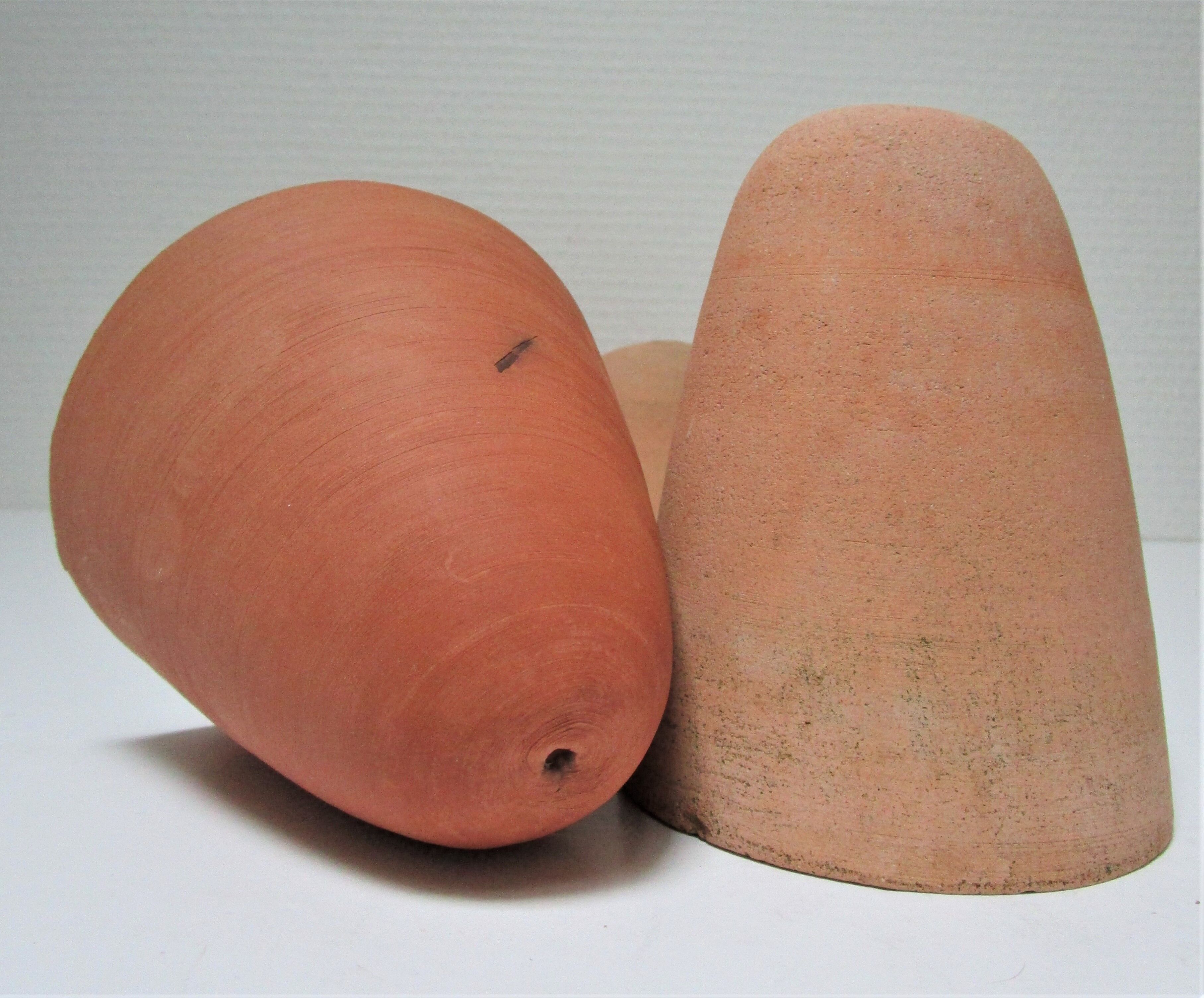 Four bells for seedlings in vintage terracotta