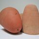 Four bells for seedlings in vintage terracotta