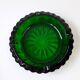 Vintage green moulded glass ashtray