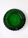 Ancien cendrier en verre moulé vert (vintage)