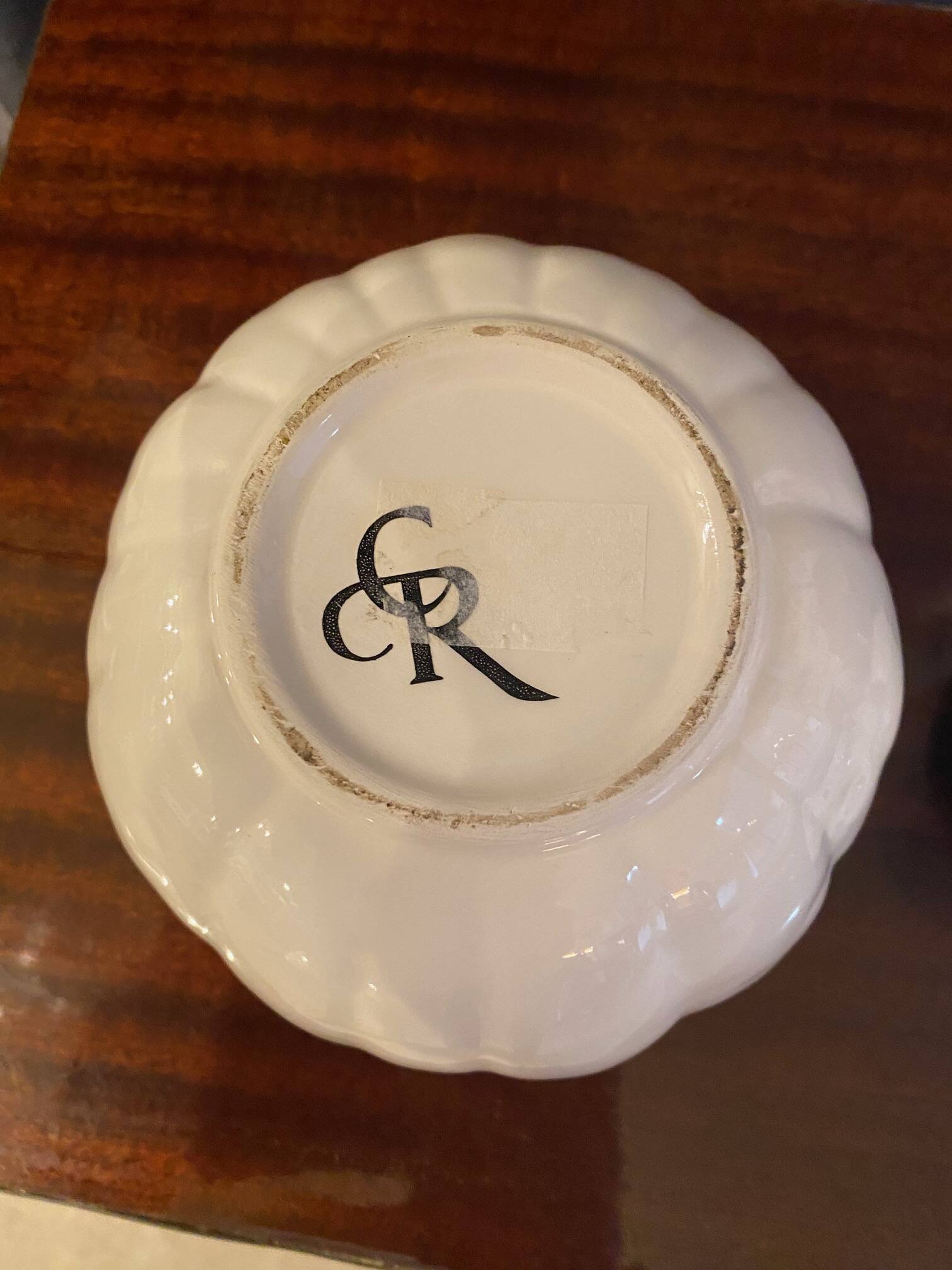 White earthenware pumpkin-shaped candy