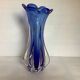 Vase corolle bleu Murano