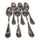6 silver-plated soup spoons, Christofle Albi silversmith, 20.6cm