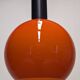 Orange opaline ball pendant light by Parscot, France circa 1970