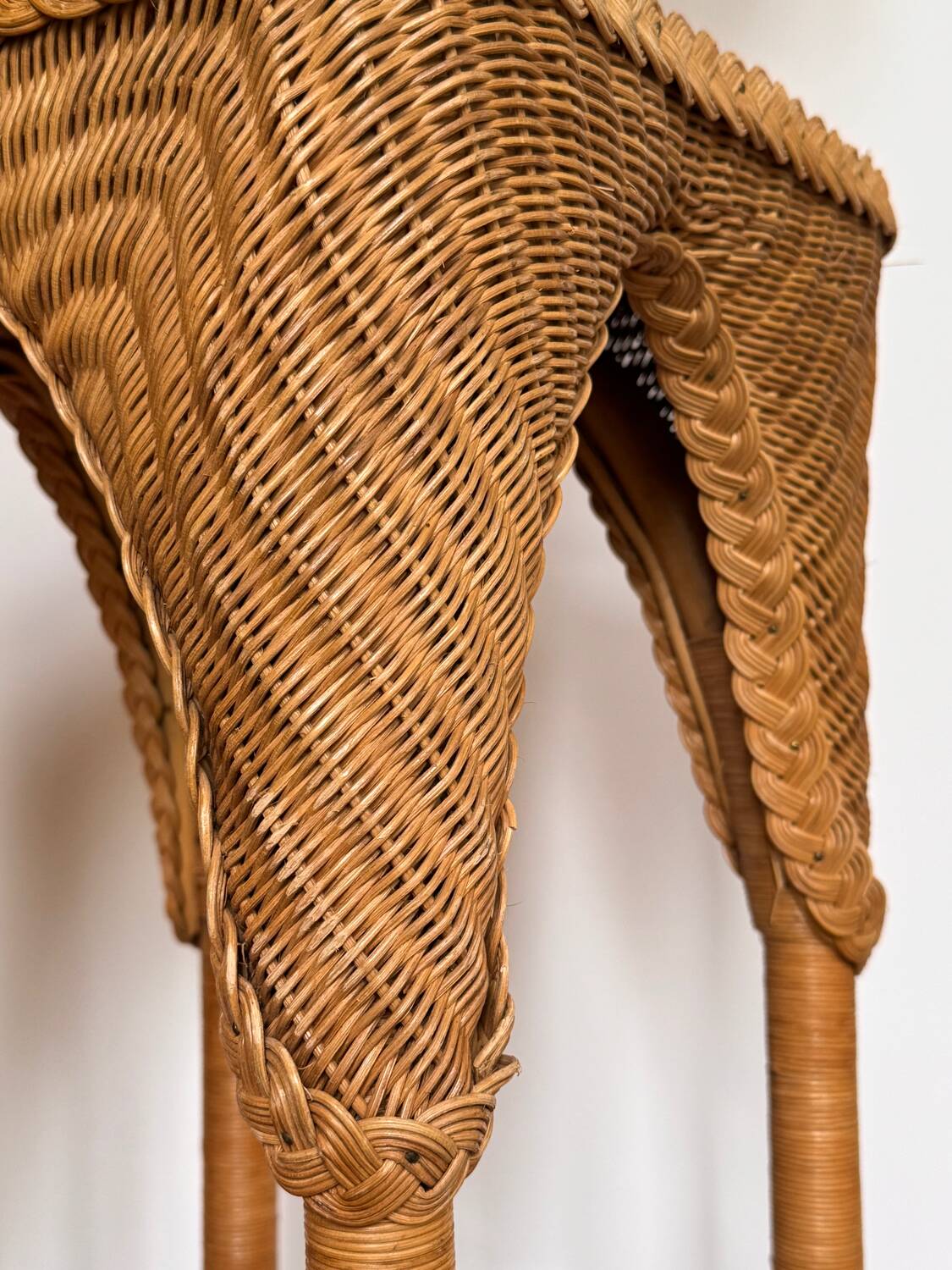 Vintage wicker plant stand