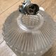 Vintage glass globe hanging lamp