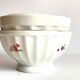 3 porcelain bowls of flowered limoges