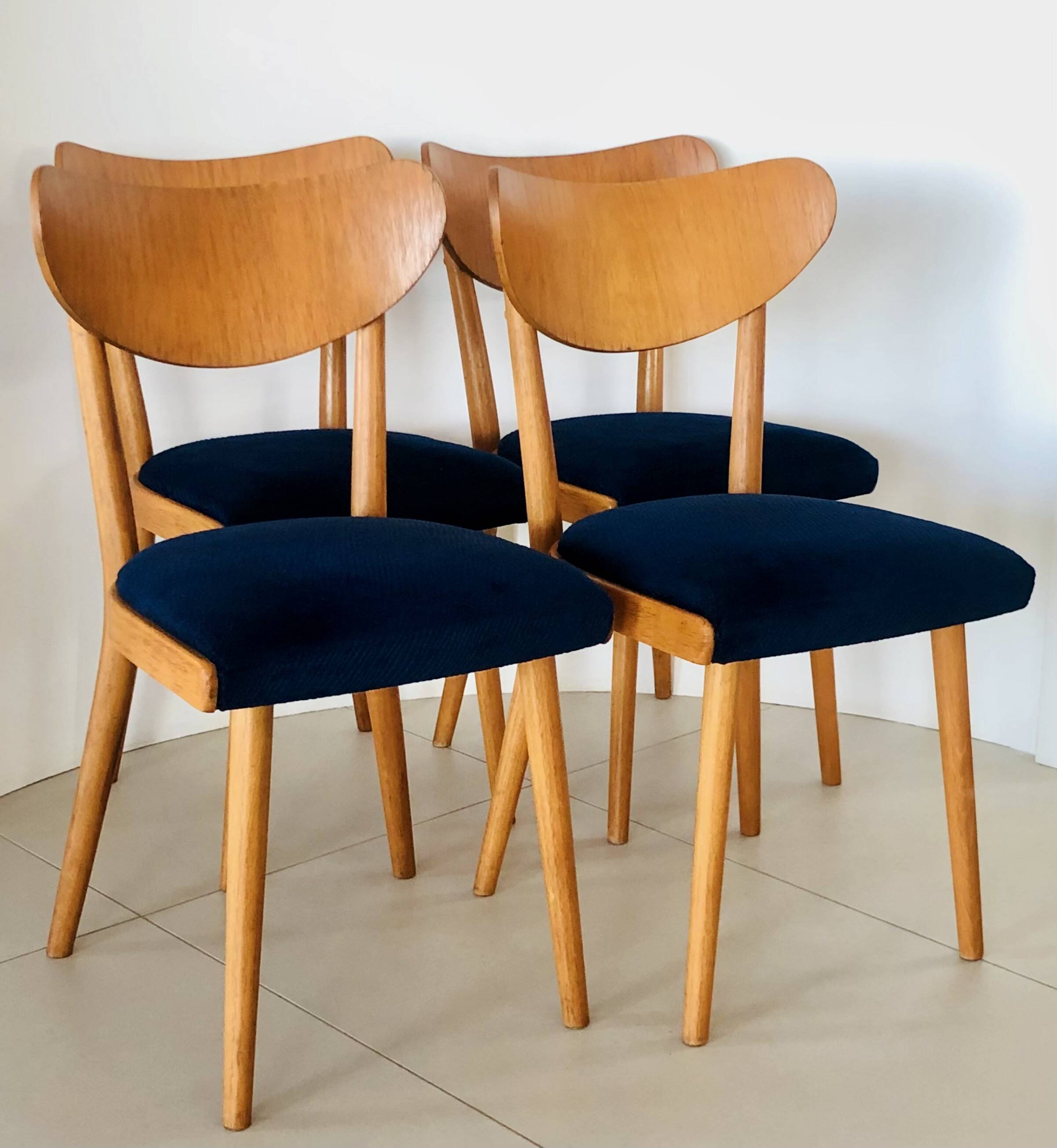 Chaises en bois de hêtre, Tchécoslovaquie années 50
